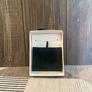 Black Leather Card Holder